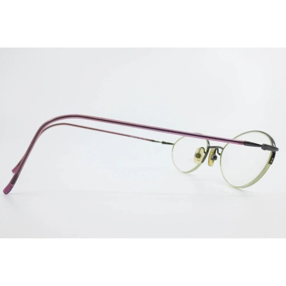 Vera Wang V31 GM Eyeglasses Oval Semi-Rimless Gunmetal Purple Frames 48-19-137